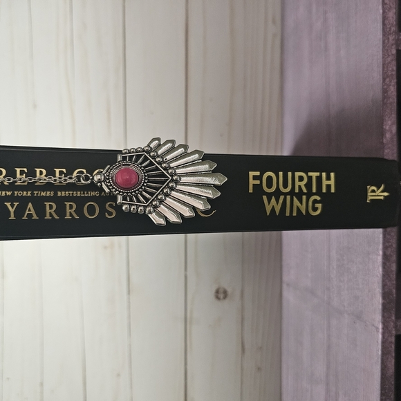 Silver and Pink Pendant Bookmark - Picture 2 of 4